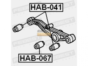 Suspension bush HAB-067 (FEBEST)