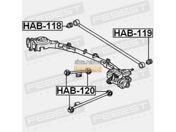 Suspension bush HAB-119 (FEBEST)