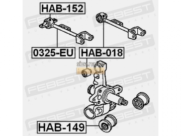 Suspension bush HAB-149 (FEBEST)