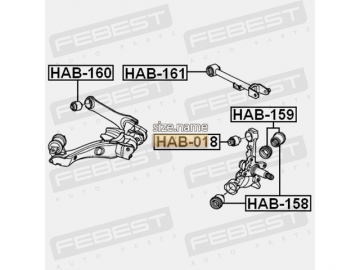 Suspension bush HAB-161 (FEBEST)