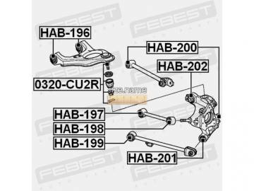 Сайлентблок HAB-200 (FEBEST)