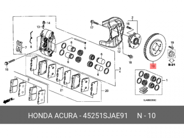 Brake Rotor 45251-SJA-E91 (HONDA)