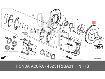 Brake Rotor 45251-T2G-A01 (HONDA)