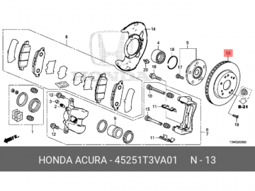 Brake Rotor 45251-T3V-A01 (HONDA)