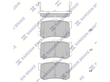 Brake pads SP1074 (Sangsin)