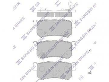 Brake pads SP1151 (Sangsin)