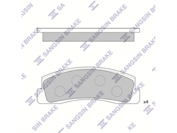 Brake pads SP1168 (Sangsin)