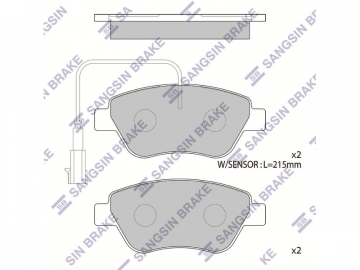 Brake pads SP1201B (Sangsin)