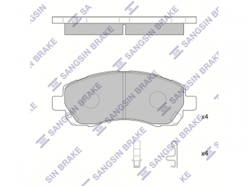 Brake pads SP1228 (Sangsin)