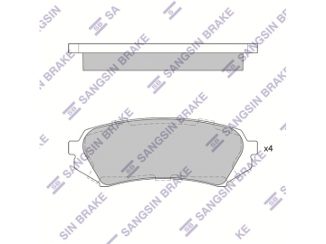 Brake pads SP1380 (Sangsin)