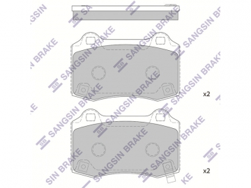 Brake pads SP1587 (Sangsin)