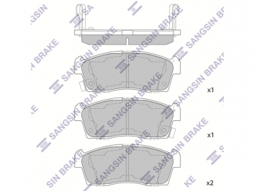 Brake pads SP1592A (Sangsin)