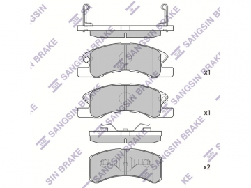 Brake pads SP1593A (Sangsin)