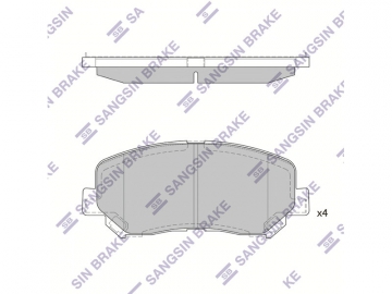 Brake pads SP1671 (Sangsin)