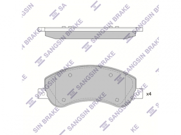 Brake pads SP1675A (Sangsin)