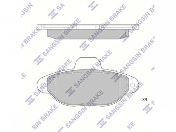Brake pads SP1807A (Sangsin)