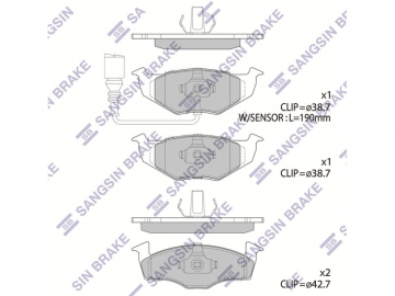Brake pads SP1857A (Sangsin)