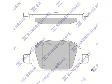 Brake pads SP1864 (Sangsin)