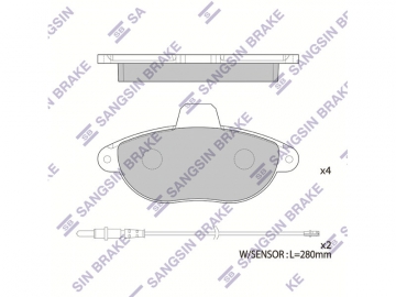 Brake pads SP1889 (Sangsin)