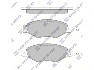 Brake pads SP1891A (Sangsin)