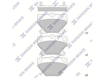 Brake pads SP2044 (Sangsin)
