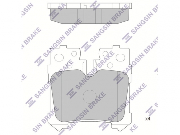 Brake pads SP2301 (Sangsin)