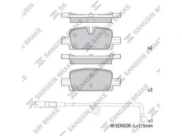 Brake pads SP4395 (Sangsin)