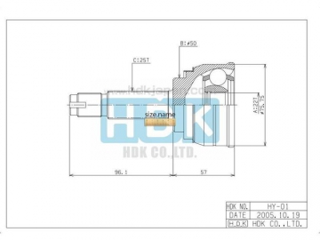 Outer CV Joint HY-001 (HDK)