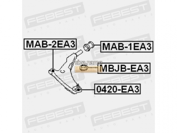 Suspension bush MAB-1EA3 (FEBEST)