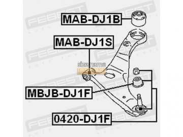 Suspension bush MAB-DJ1B (FEBEST)