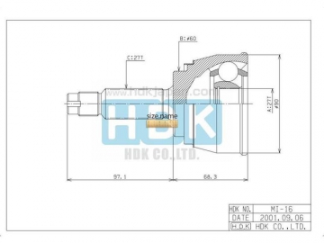 Outer CV Joint MI-016 (HDK)