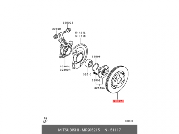 Brake Rotor MR205215 (MITSUBISHI)