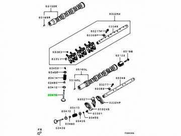 Engine valve MN163799 (MITSUBISHI)