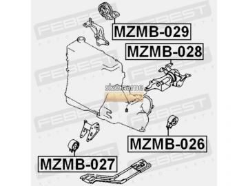 Сайлентблок MZMB-029 (FEBEST)