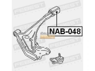Suspension bush NAB-048 (FEBEST)