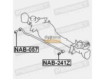 Suspension bush NAB-057 (FEBEST)