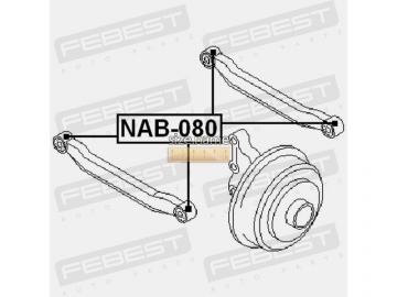 Suspension bush NAB-080 (FEBEST)