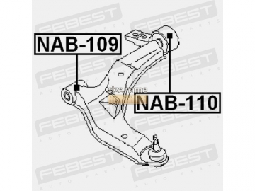 Suspension bush NAB-109 (FEBEST)