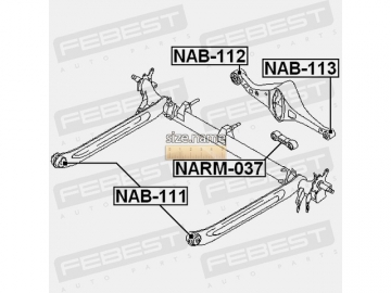 Suspension bush NAB-111 (FEBEST)