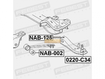 Suspension bush NAB-125 (FEBEST)