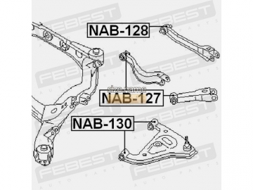 Suspension bush NAB-128 (FEBEST)