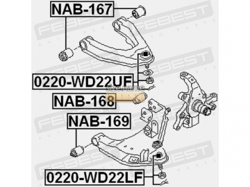 Сайлентблок NAB-167 (FEBEST)