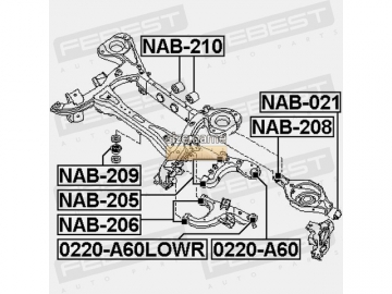 Suspension bush NAB-205 (FEBEST)