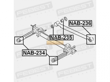 Suspension bush NAB-236 (FEBEST)