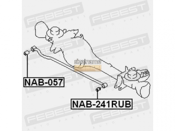 Suspension bush NAB-241RUB (FEBEST)