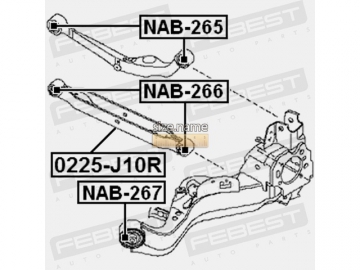 Suspension bush NAB-265 (FEBEST)