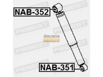 Suspension bush NAB-352 (FEBEST)