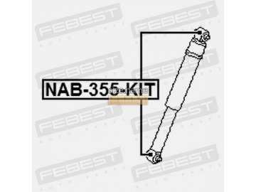 Suspension bush NAB-355-KIT (FEBEST)