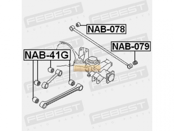 Suspension bush NAB-41G (FEBEST)