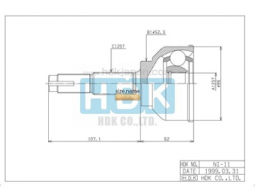 Outer CV Joint NI-011 (HDK)